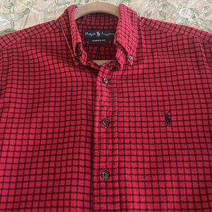 Ralph Lauren, red and black flannel men’s shirt